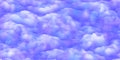 Stylize blue sky seamless background and cartoon fluffy clouds