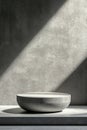 Stylize product placement backdrop, An elegant podium is front and center, positioned on a soft gray surface, with subtle