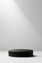 Stylize product placement backdrop, Modern mockup podium isolated in a plain background, emphasizing its clean lines and