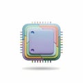 Abstract Layered Processor Icon Royalty Free Stock Photo