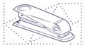 Stylized abstract stapler illustration, vector design Generative AI Royalty Free Stock Photo