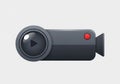 A stylized, AI-generated illustration of a compact video camera. It Royalty Free Stock Photo
