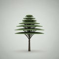 A stylized, AI-generated tree features multiple, Royalty Free Stock Photo