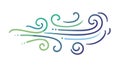 Stylized Air or Wind Element Icon for Weather and Nature Themes, vector design Generative AI Royalty Free Stock Photo