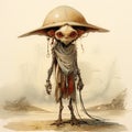Stylized Alien Character On Pleiadian Planet By Jean-baptiste Monge, Tom Richmond, And Jack Davis