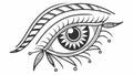 Stylized All-Seeing Eye, Mystical Vision and Insight, vector design Generative AI Royalty Free Stock Photo