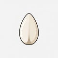 Of a stylized almond shaped object depicted with a smooth glossy Royalty Free Stock Photo