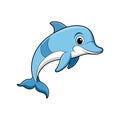 Stylized Amazon Dolphin for Creative Coloring Royalty Free Stock Photo