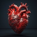 Stylized Anatomical Human Heart Illustration. Anatomical Artistry