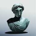 Stylized Ancient GrecoRoman Bust Illustration Royalty Free Stock Photo