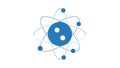 Stylized Atomic Structure Symbolizing Science and Technology Royalty Free Stock Photo