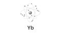 Stylized atomic structure of Ytterbium (Yb) Royalty Free Stock Photo
