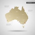 Stylized Australia map vector illustration.