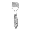 Stylized baking brush with a beautifully carved handle