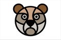 Stylized Bear Head Icon Modern Geometric Animal Vector Royalty Free Stock Photo