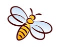 Stylized bee symbol. Royalty Free Stock Photo
