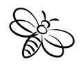 Stylized bee symbol. Royalty Free Stock Photo