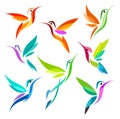Stylized Birds Royalty Free Stock Photo