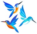 Stylized Birds in flight Royalty Free Stock Photo