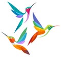 Stylized Birds - vector illustration Royalty Free Stock Photo
