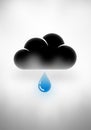 A stylized black cloud graphic with Royalty Free Stock Photo