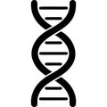 Stylized black icon of a dna double helix Royalty Free Stock Photo