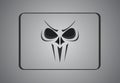 Stylized black skull Royalty Free Stock Photo