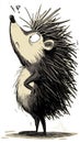 Quirky Cartoon Hedgehog Royalty Free Stock Photo