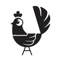 Chicken and Grill Illustration Clip Art Logo Royalty Free Stock Photo