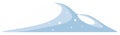 Stylized blue ocean wave or winter snowdrift abstract vector illustration Royalty Free Stock Photo