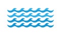Stylized Blue Ocean Waves Pattern Icon, vector design Generative AI Royalty Free Stock Photo
