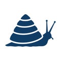 Simple blue snail icon fast motion design Royalty Free Stock Photo