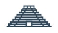 Stylized Blue Stepped Pyramid, Modern Ancient Structure, vector design Generative AI Royalty Free Stock Photo