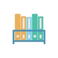Stylized Bookshelf Icon Design Royalty Free Stock Photo