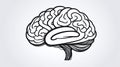 Stylized Brain Illustration Royalty Free Stock Photo