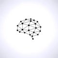 Dynamic neural network brain graphic symbolizing innovation, intelligence, and advanced digital connectivity Royalty Free Stock Photo