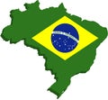 Stylized brasil flag Royalty Free Stock Photo