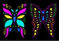 Stylized Butterfly Vector illustration set