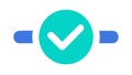Stylized Checkmark Icon for Success & Completion, vector design Generative AI Royalty Free Stock Photo