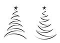 Stylized Christmas trees - black