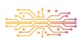 Stylized Circuit Board Lines Digital Pattern, vector design Generative AI Royalty Free Stock Photo