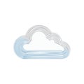 Stylized Cloud Icon with Line Art Design for Weather, Data Storage and Technology Royalty Free Stock Photo