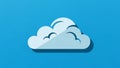 Is a solid flat blue enhancing the cloud s appearance and creating a Royalty Free Stock Photo