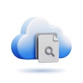 Cloud storage search icon for digital file management isolated on white background Royalty Free Stock Photo