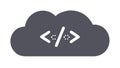 Stylized Cloud Icon for Web Development and Cloud Coding, vector design Generative AI Royalty Free Stock Photo