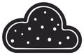 Stylized Cloud Shape with Dots Minimalist Weather Symbol Design Royalty Free Stock Photo