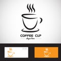 Stylized coffe cup logo Royalty Free Stock Photo