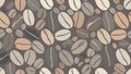 Stylized Coffee Beans Seamless Pattern Royalty Free Stock Photo