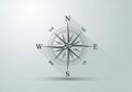 Stylized compass rose with cardinal directions (N, S, E, W) and Royalty Free Stock Photo