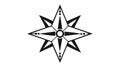 Stylized compass rose vector, elegant navigation and direction icon. vector design Generative AI Royalty Free Stock Photo
